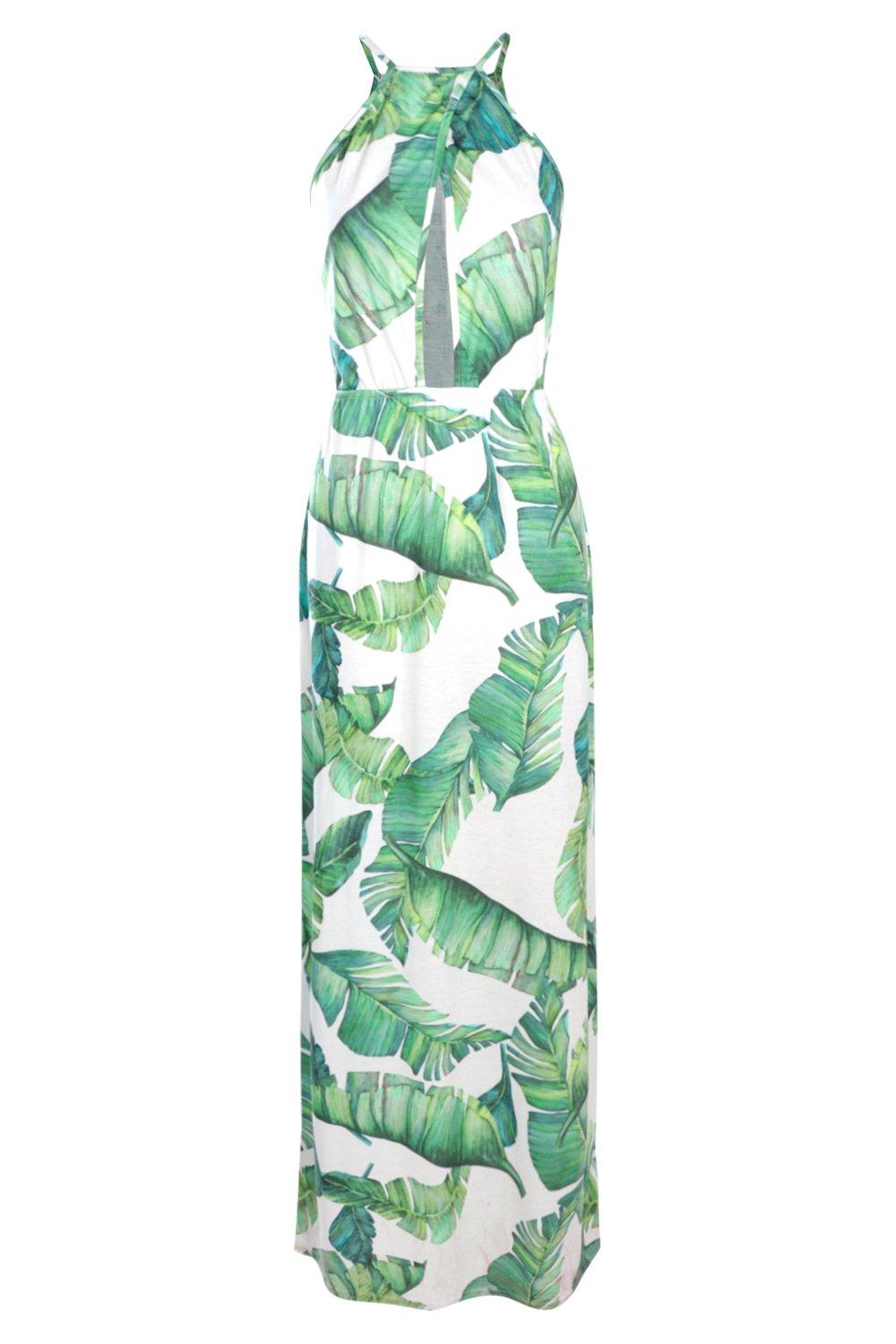 boohoo leaf print dress