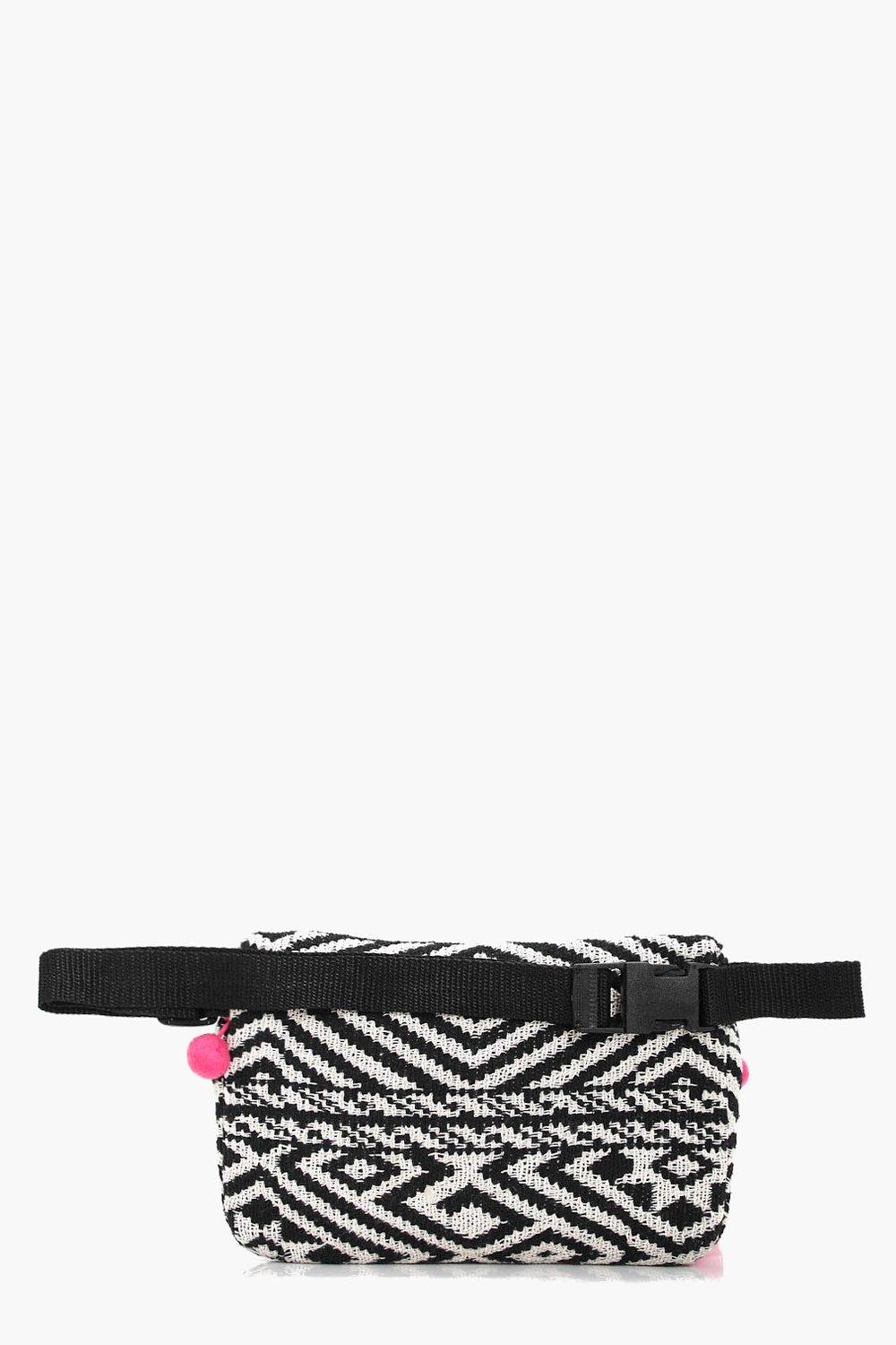 black tassel bum bag