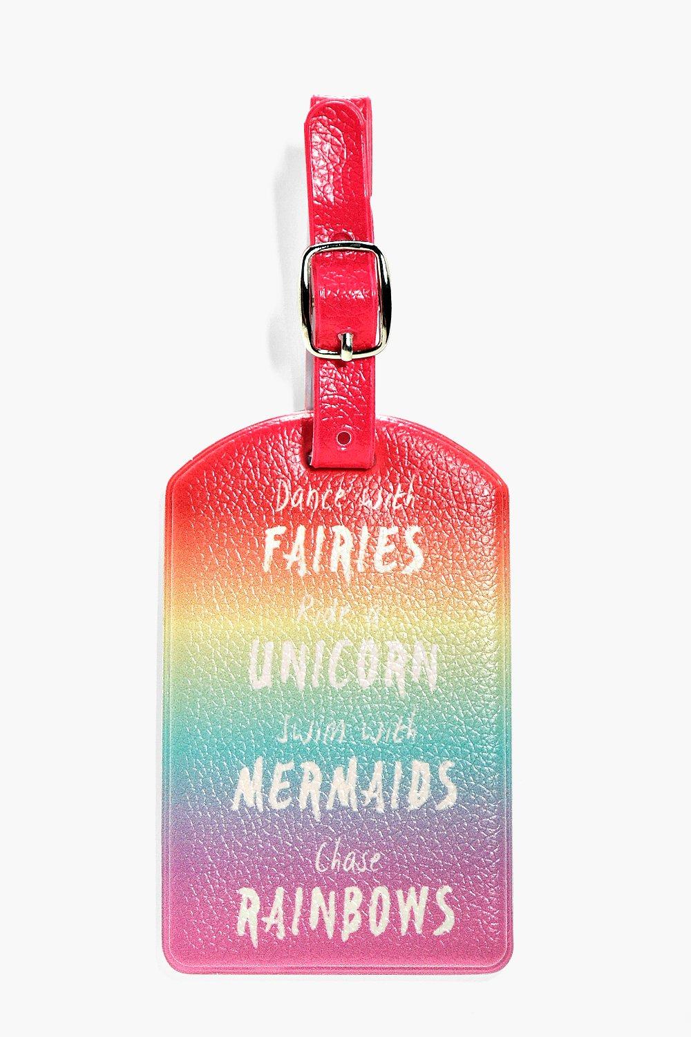 rainbow luggage tag