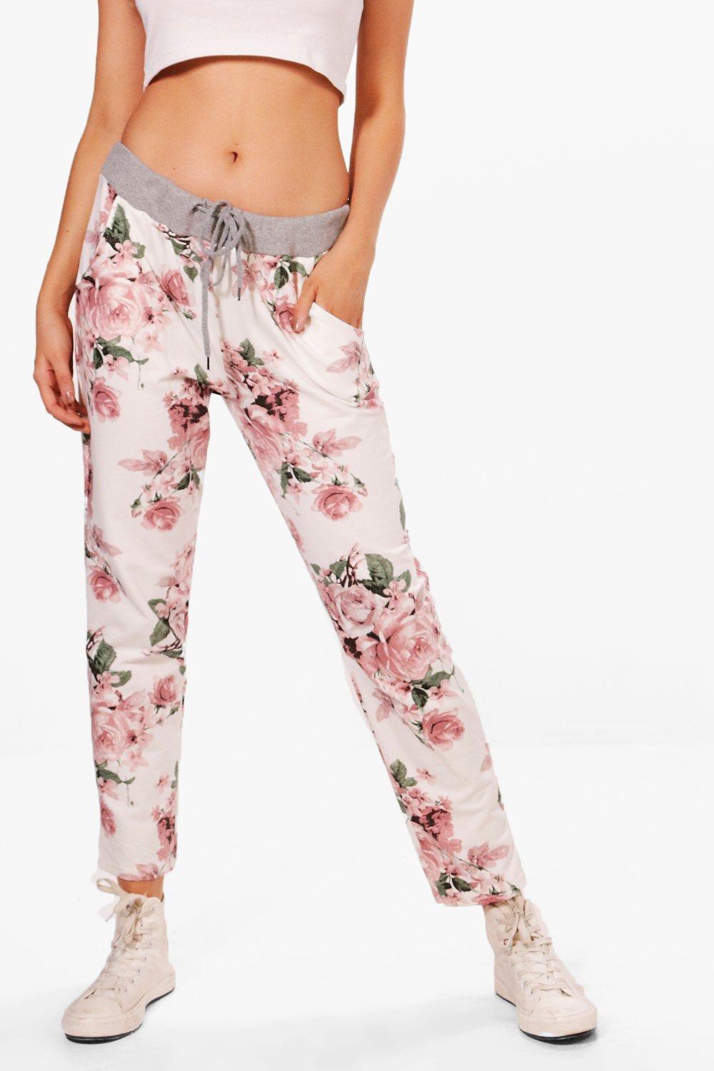 Floral jogger hot sale pants