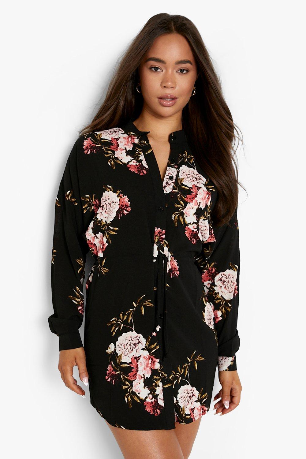 Women's Floral Shirt Dress | Boohoo UK