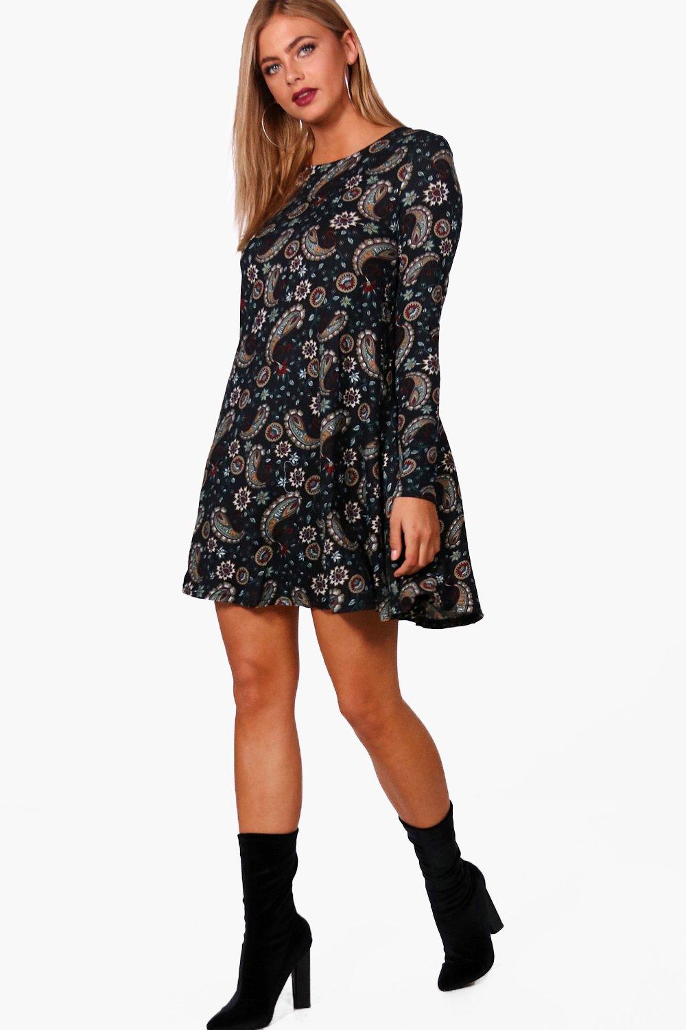 boohoo knitted swing dress