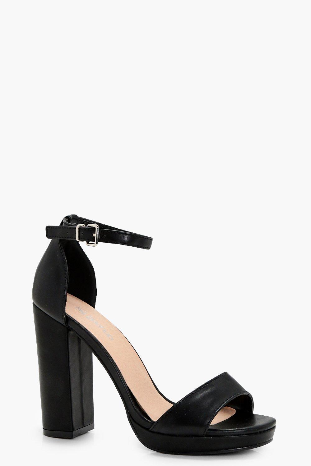 wide width block heels