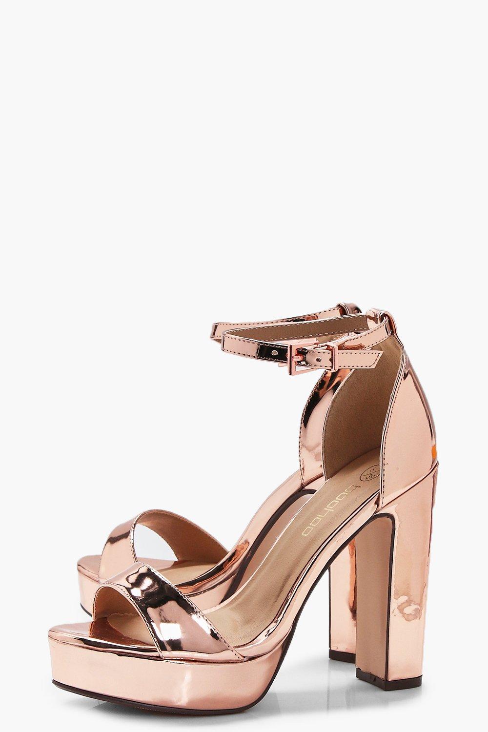 boohoo rose gold shoes