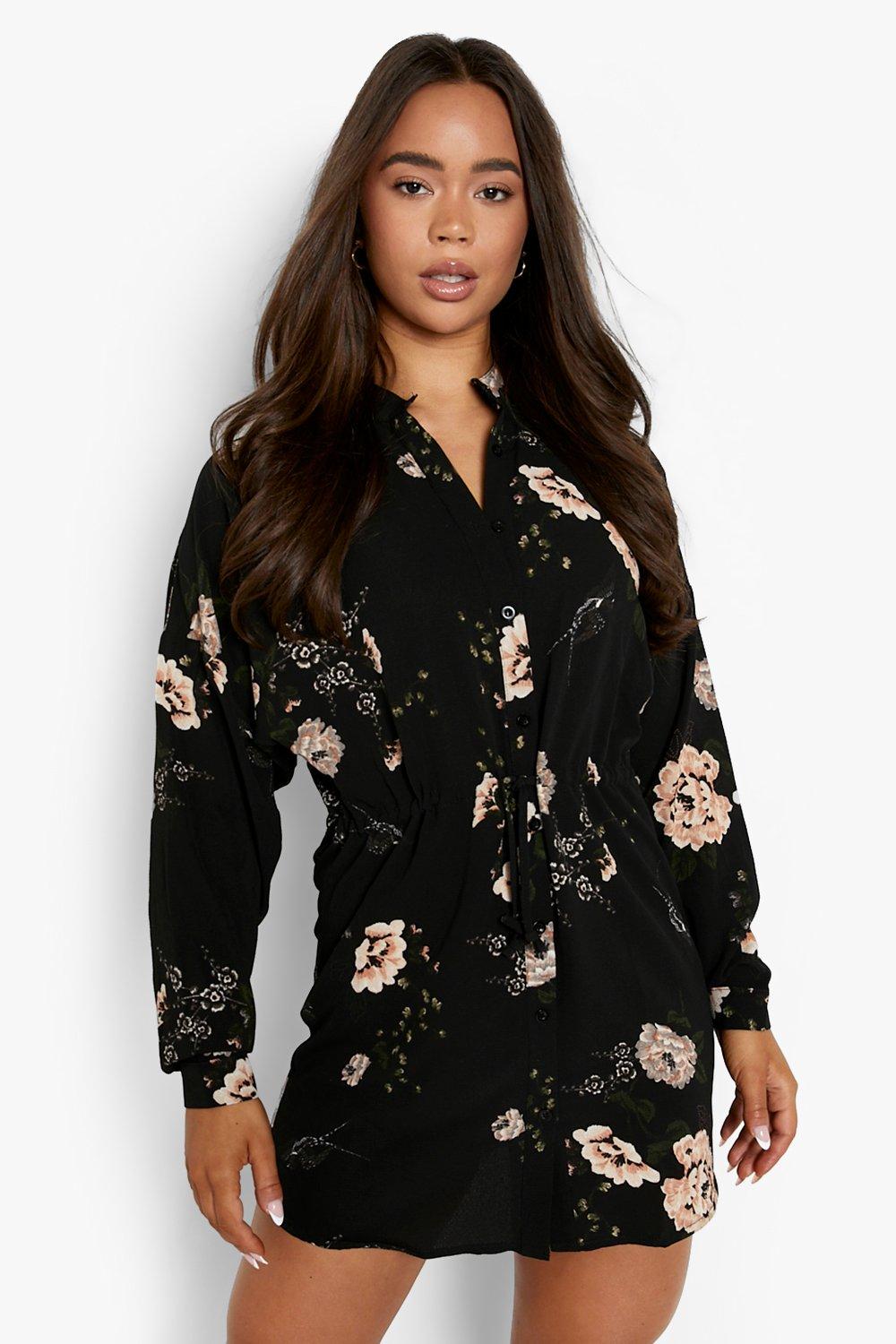 black silk shirt dress uk