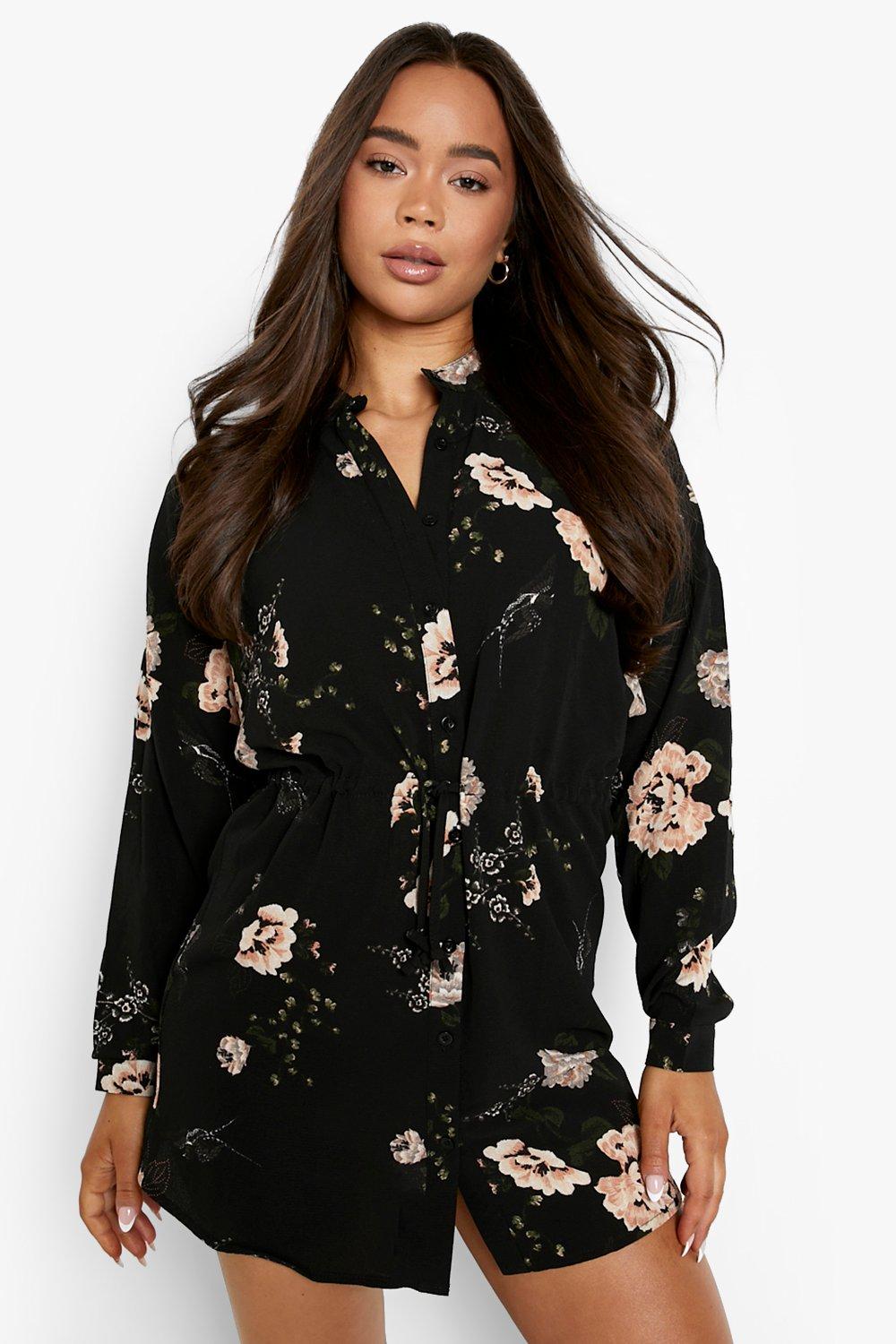 Floral Shirt Dress boohoo NZ