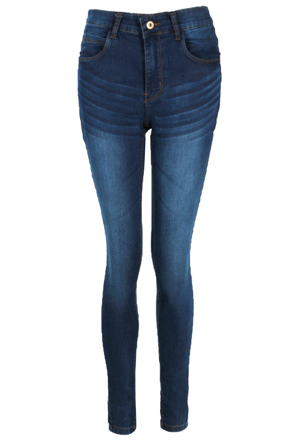 High Waisted 5 Pocket Skinny Jeans boohoo