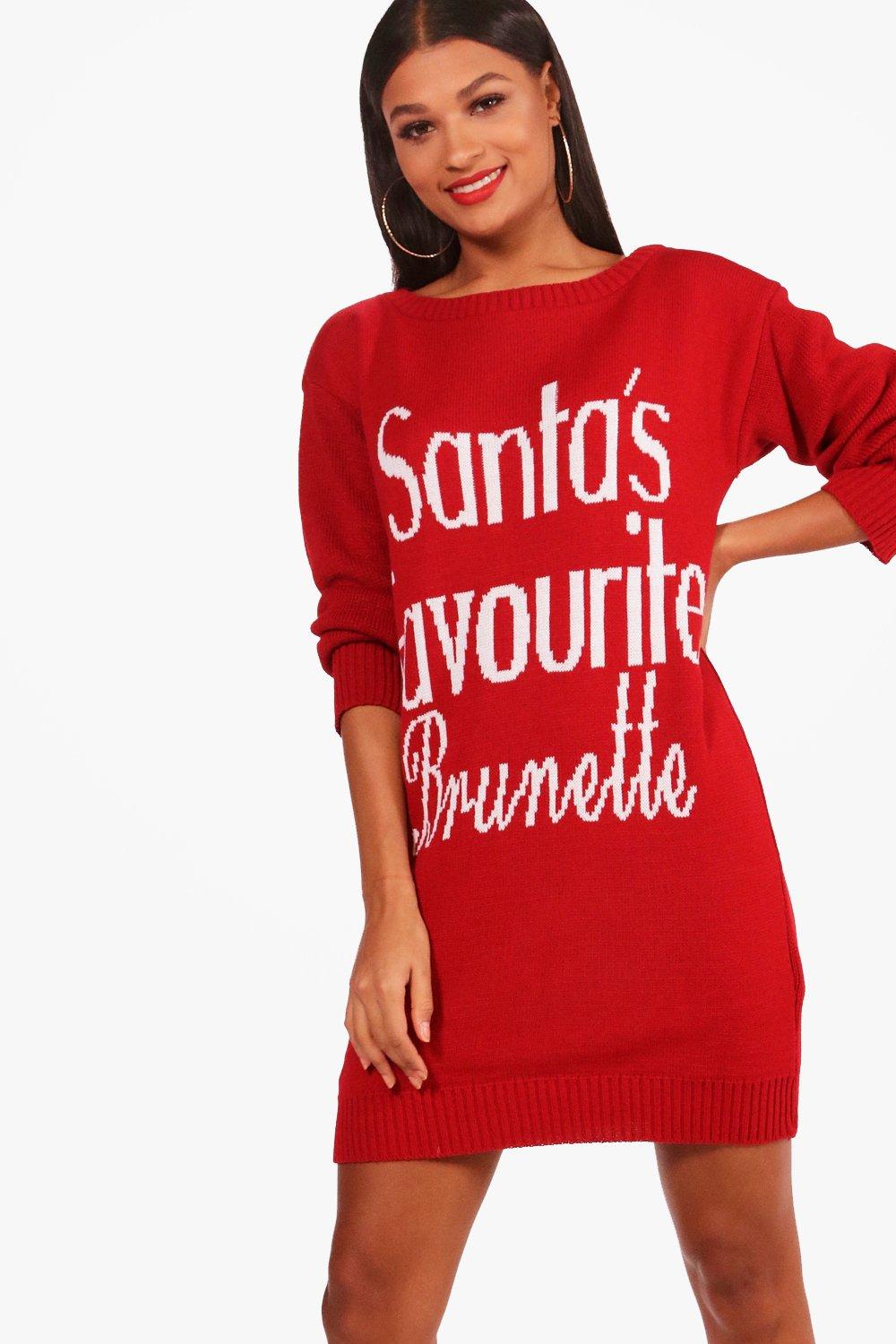 red christmas sweater dress