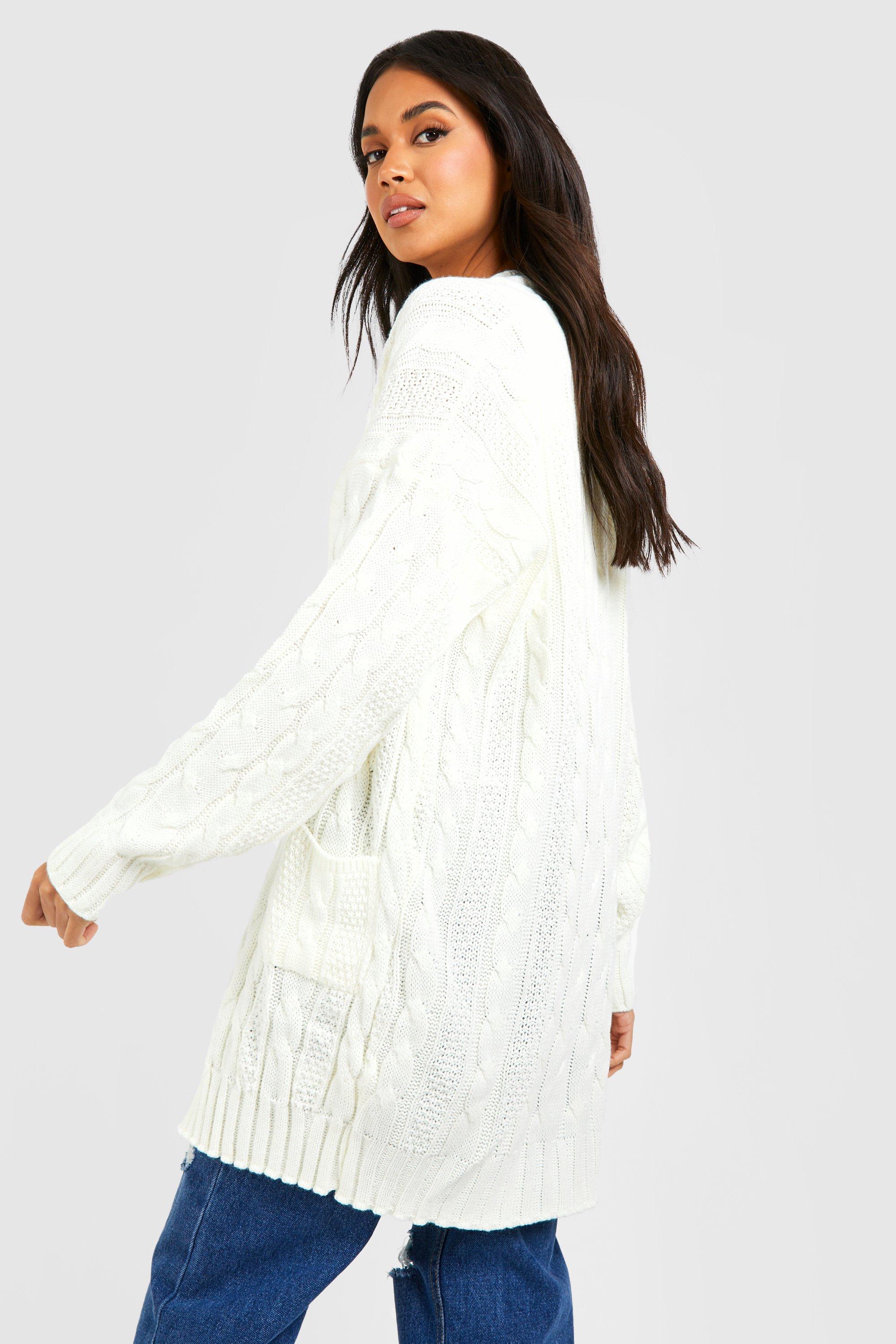 cream slouchy cardigan