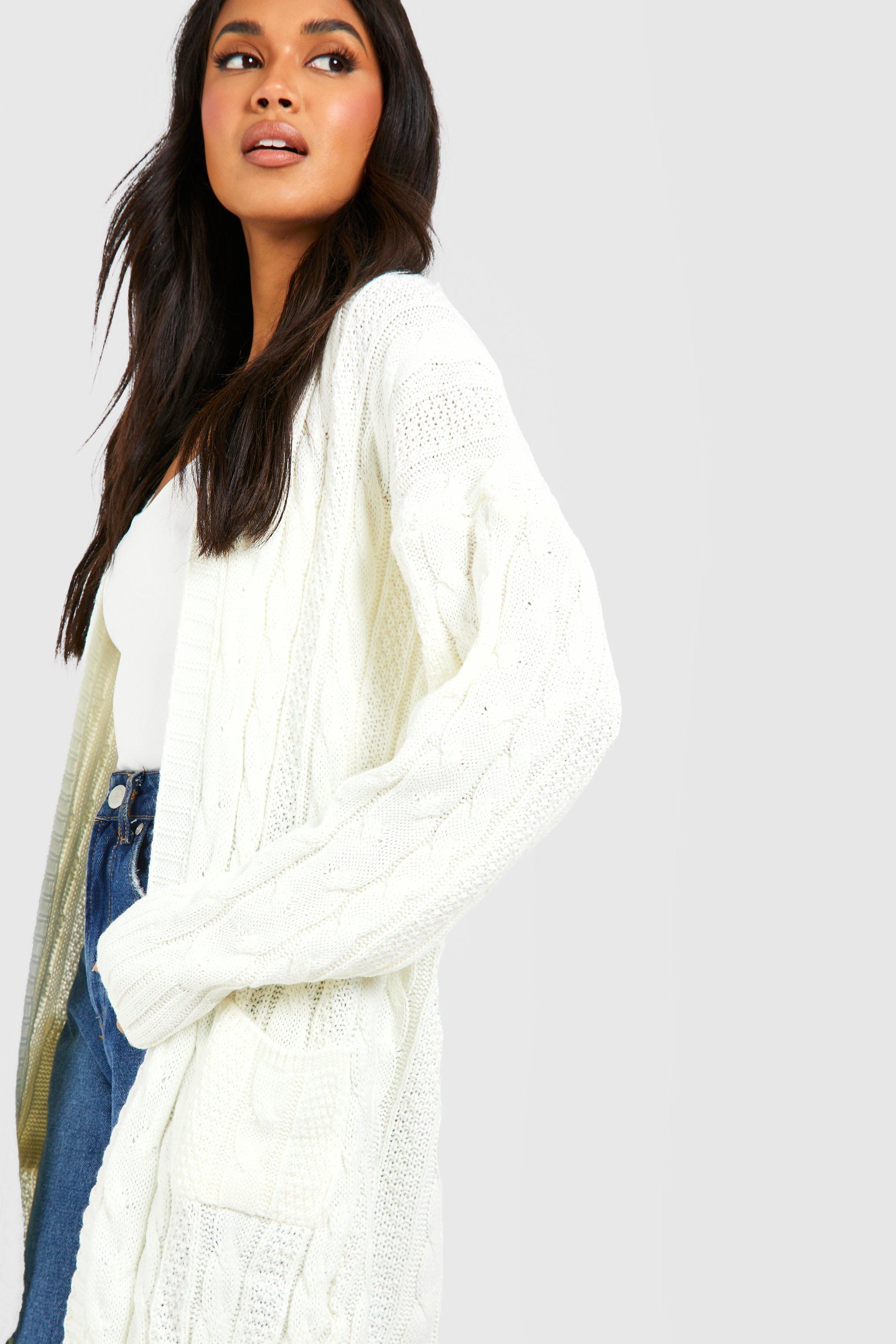 Oversized Slouchy Cable Knit Cardigan