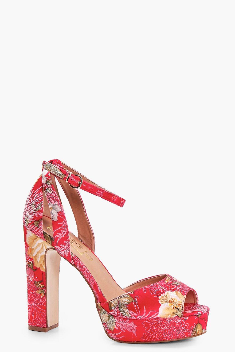 boohoo red heels