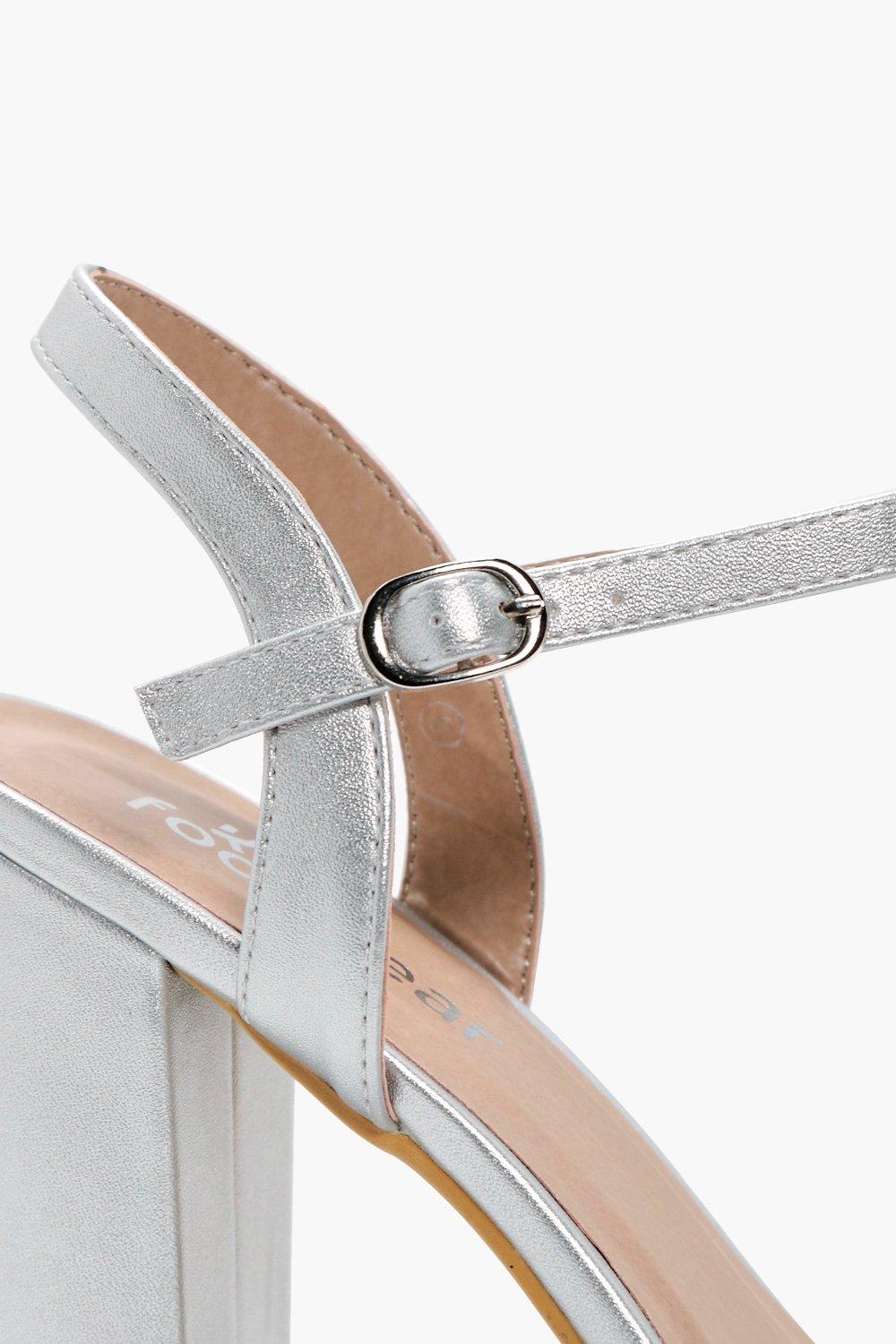 silver heels barely there