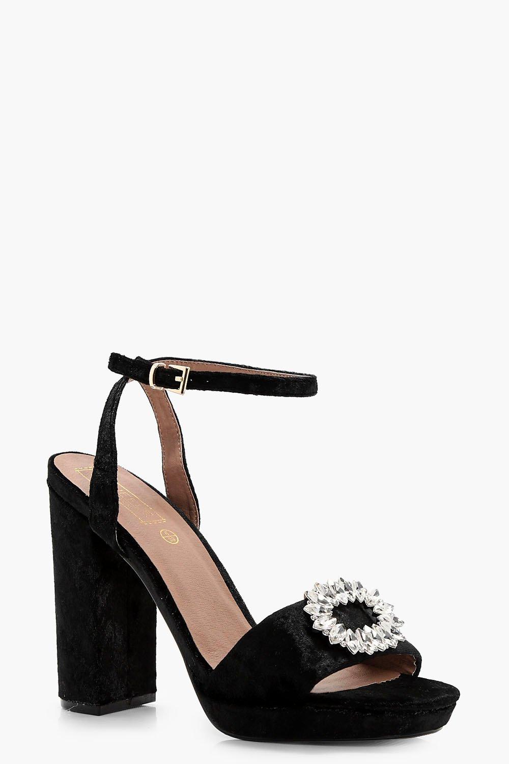 embellished platform heels