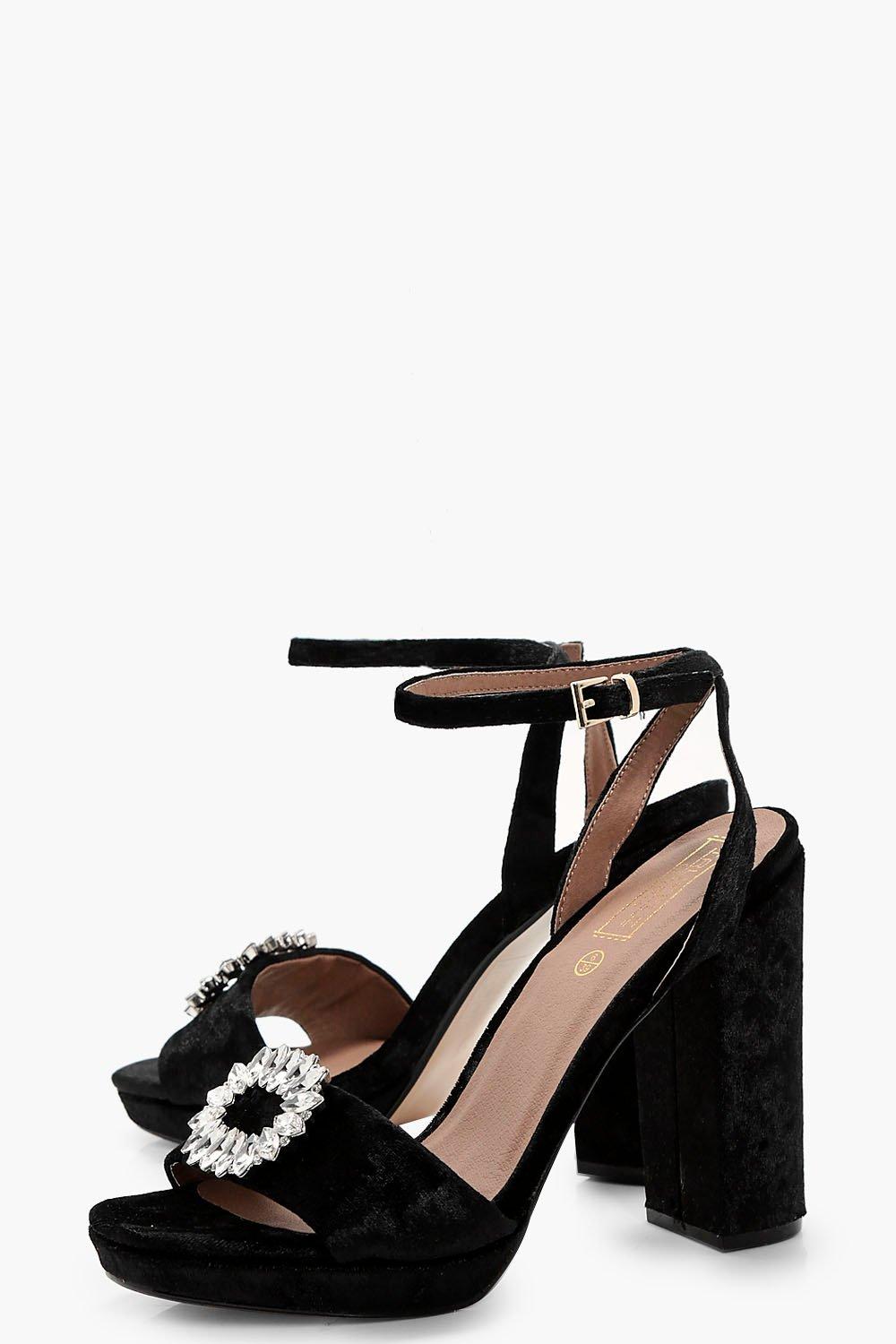embellished platform heels