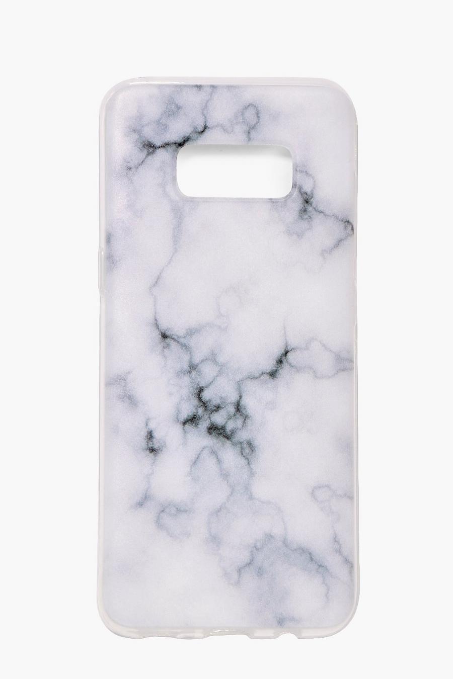 White Samsung Galaxy S8 Marble Phone Case image number 1