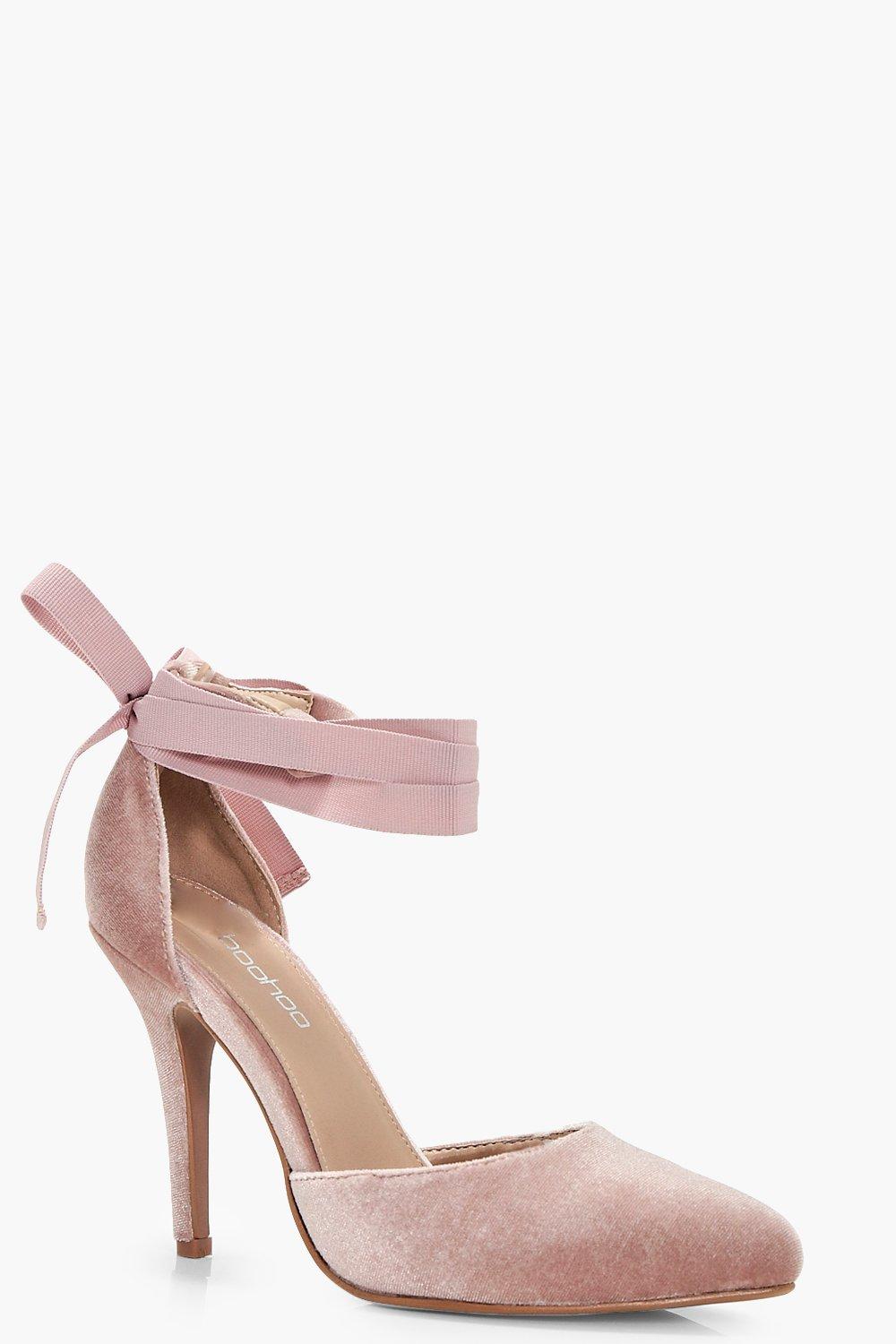 high heels with ribbon ties