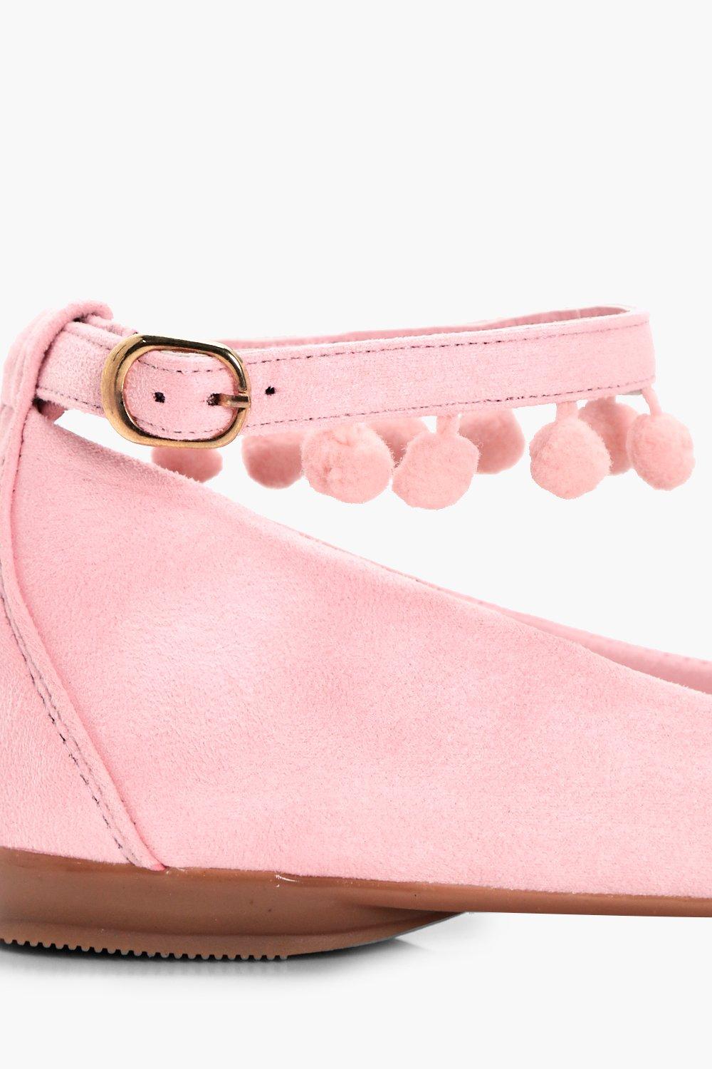 Minnie Ballerinas Mit Bommelchen Und Fesselriemchen Boohoo