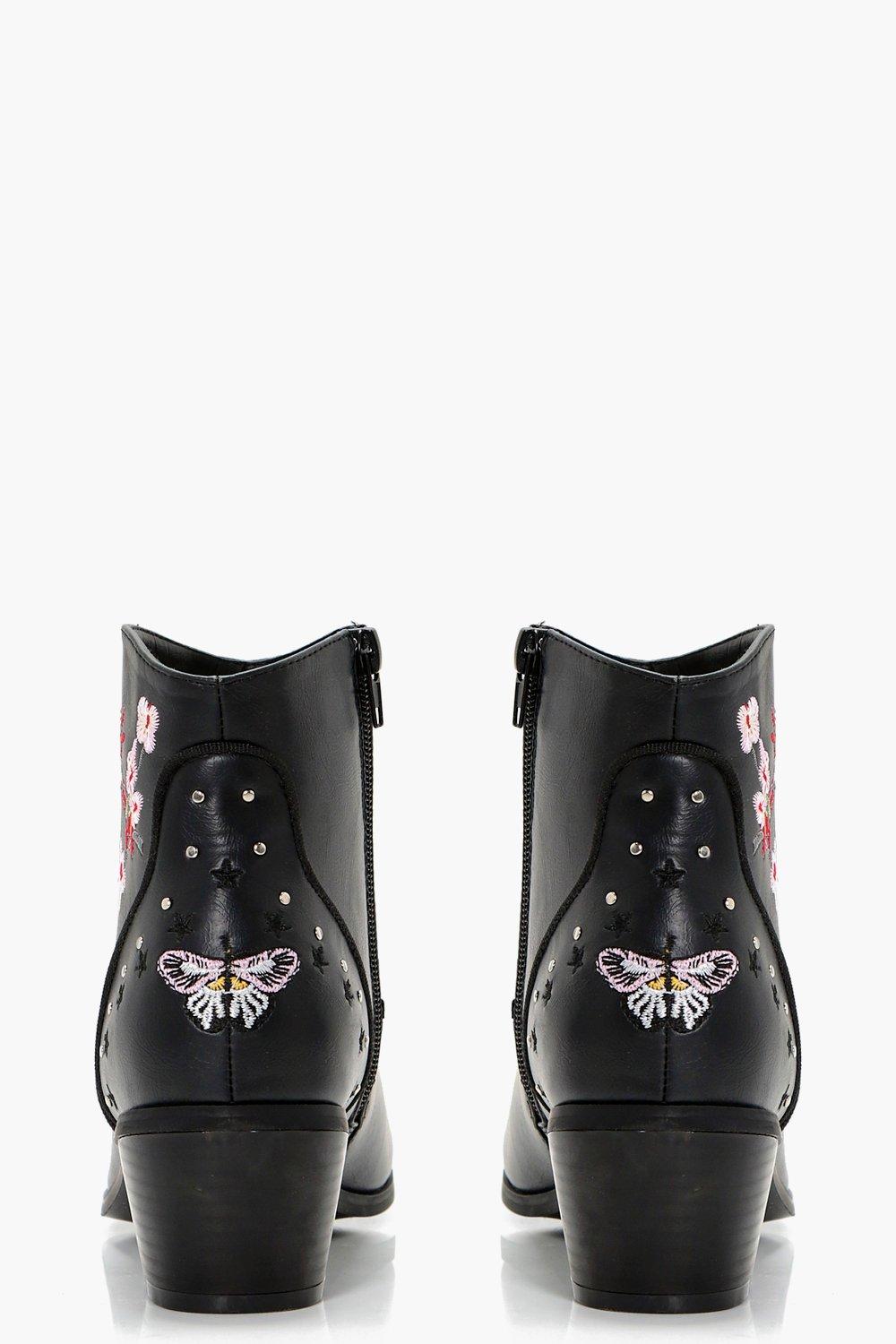 Embroidered ankle deals boots uk