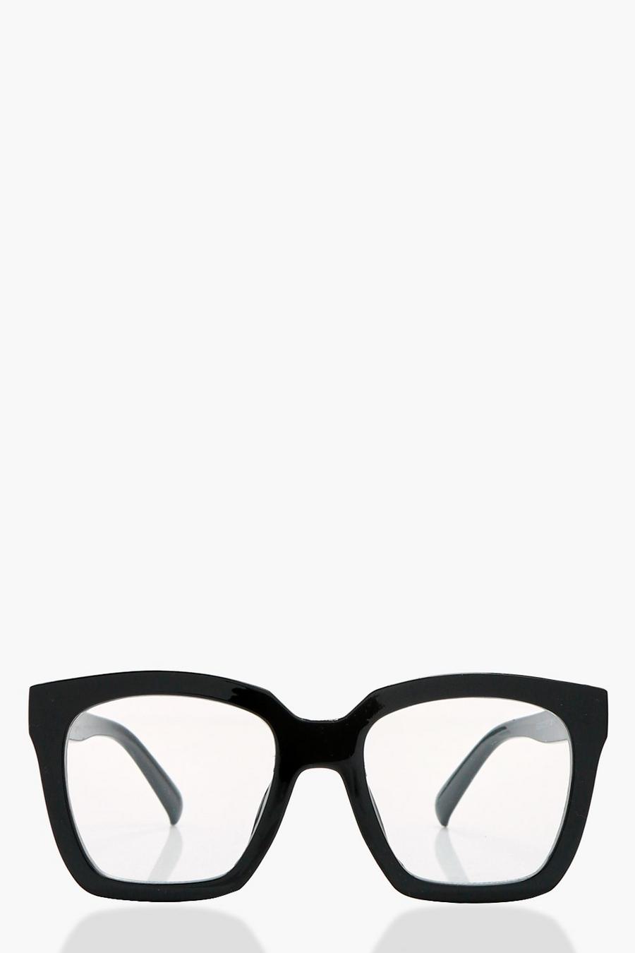 isabel lunettes de mode transparentes à monture noire image number 1