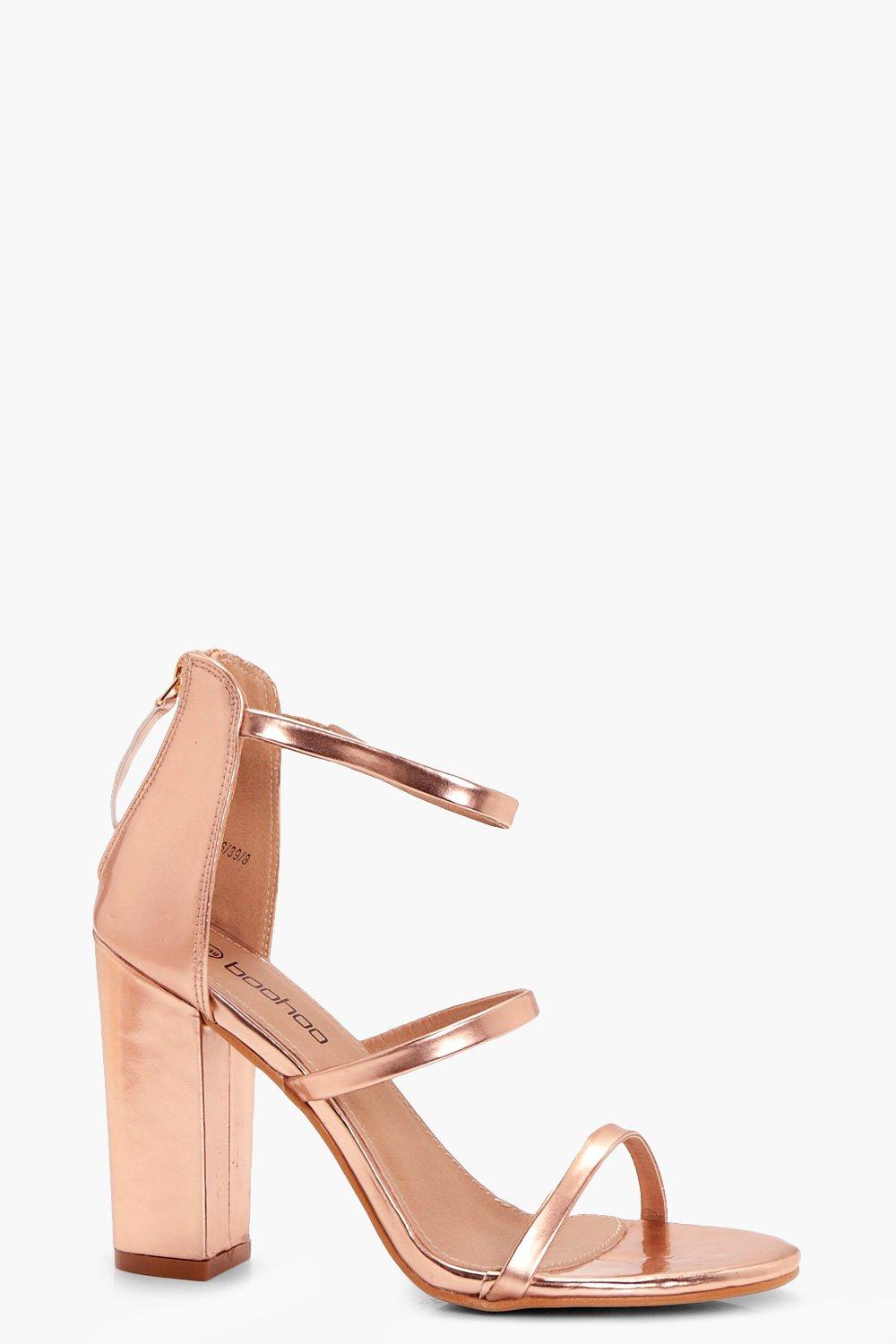 boohoo rose gold shoes