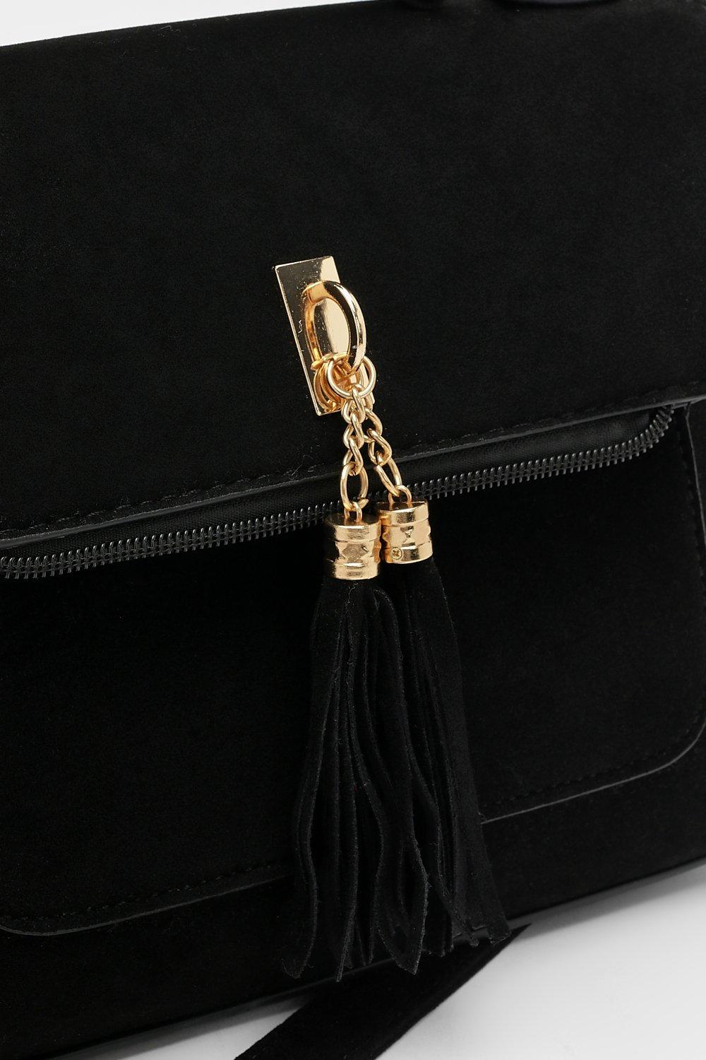 Black tassel hotsell crossbody bag