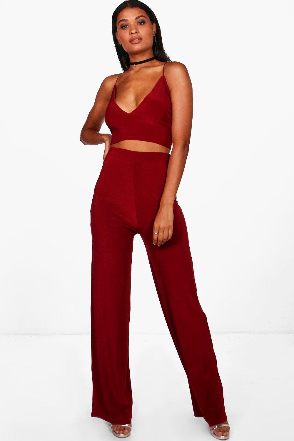 red trouser co ord