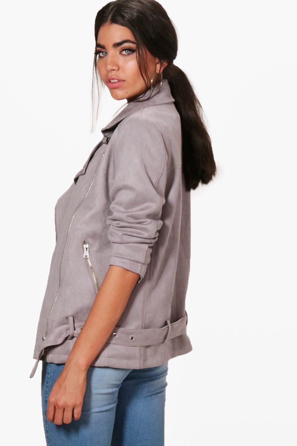 New look hotsell grey suede jacket