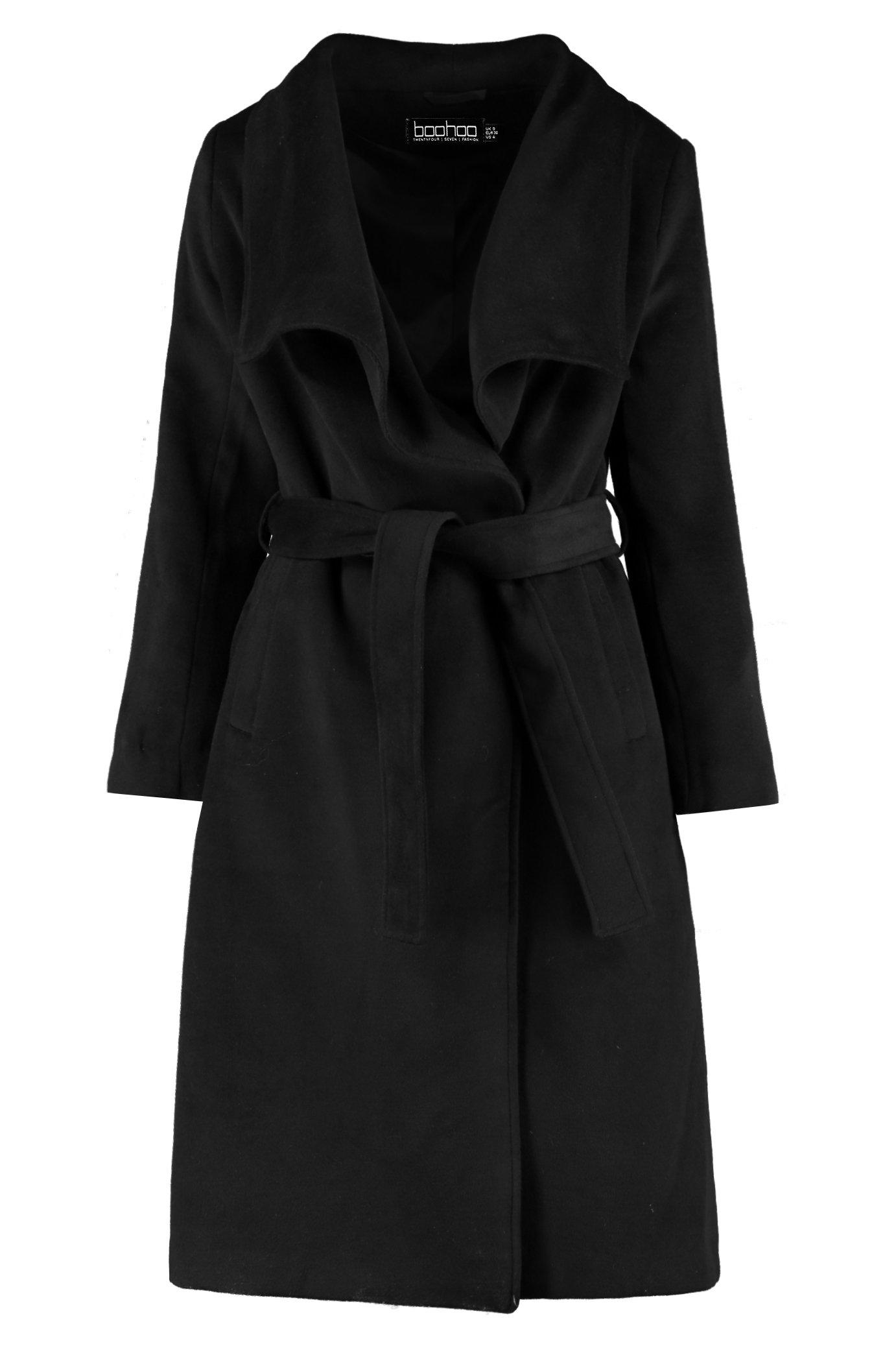 white waterfall coat
