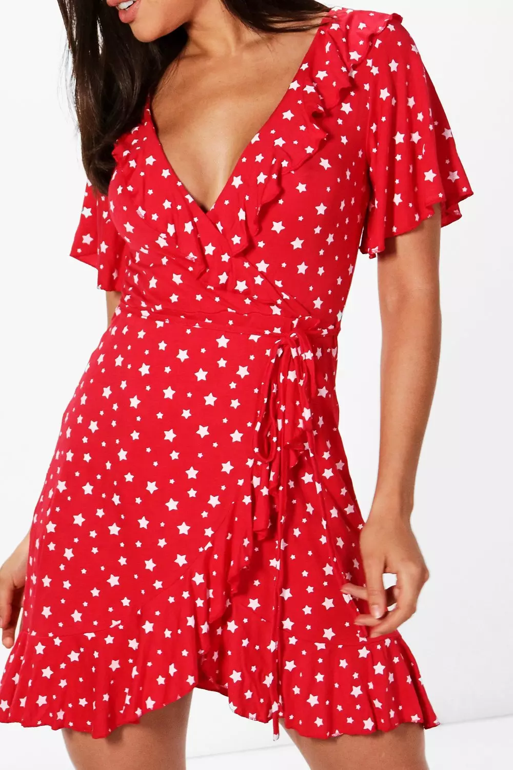 Boohoo star outlet wrap dress