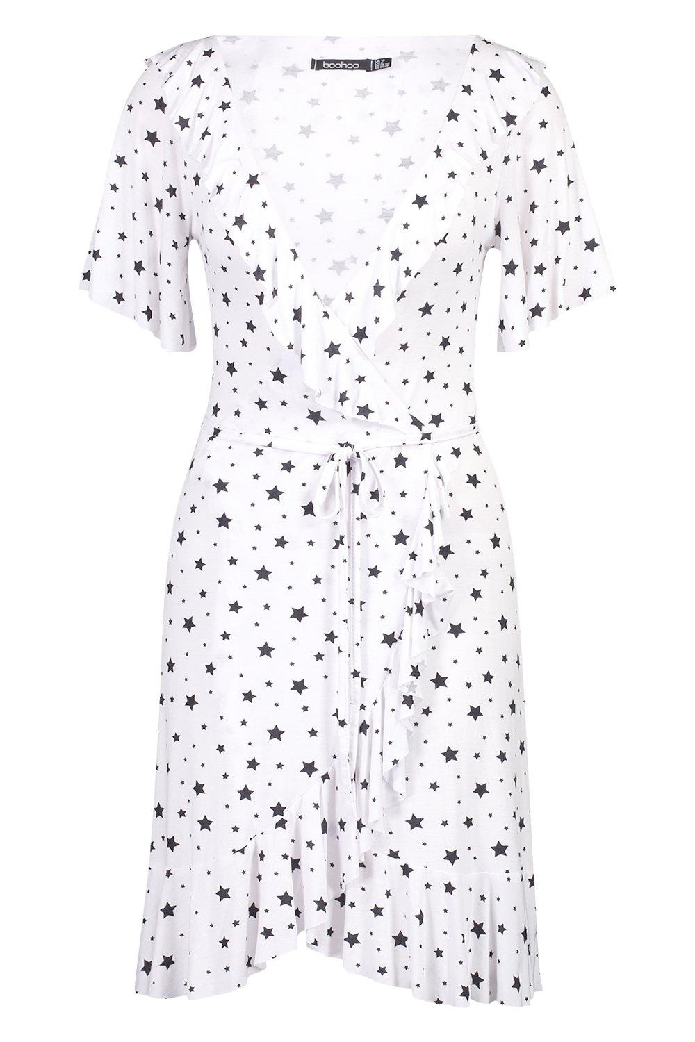 boohoo star wrap dress