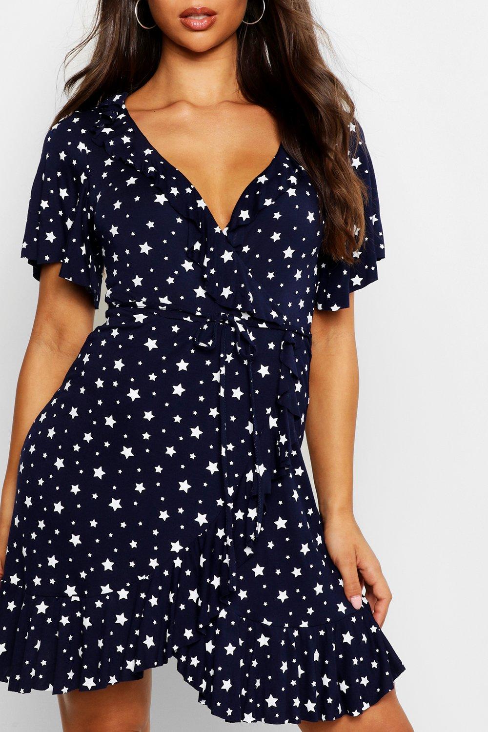 star wrap dress