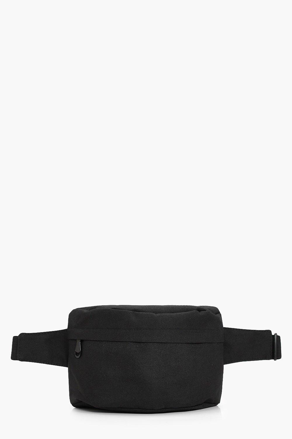 black canvas bum bag