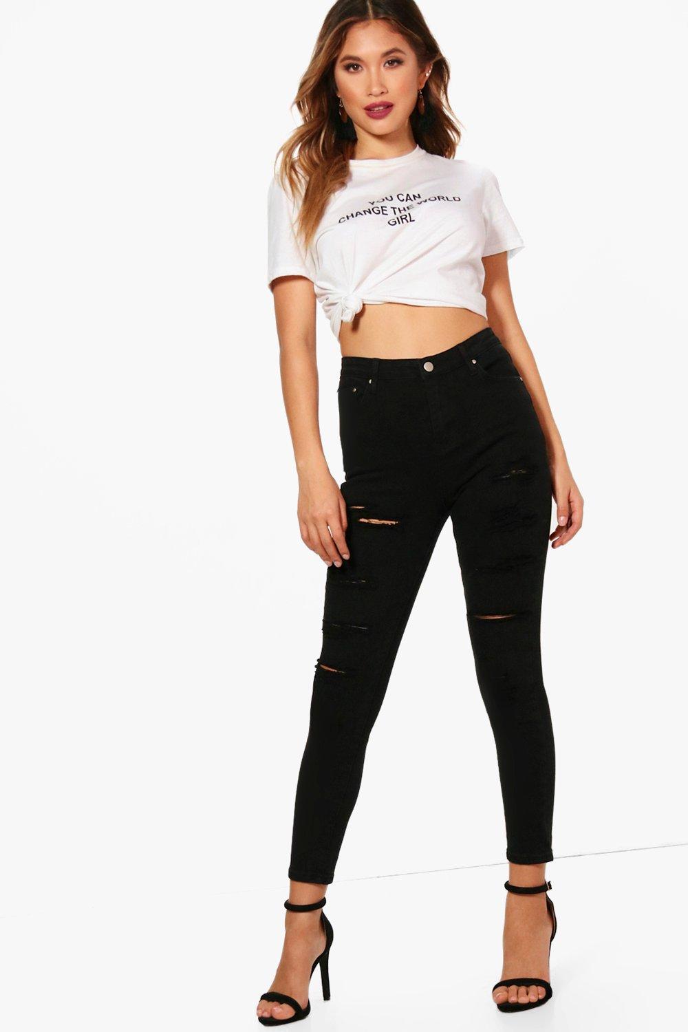 heavy ripped skinny jeans