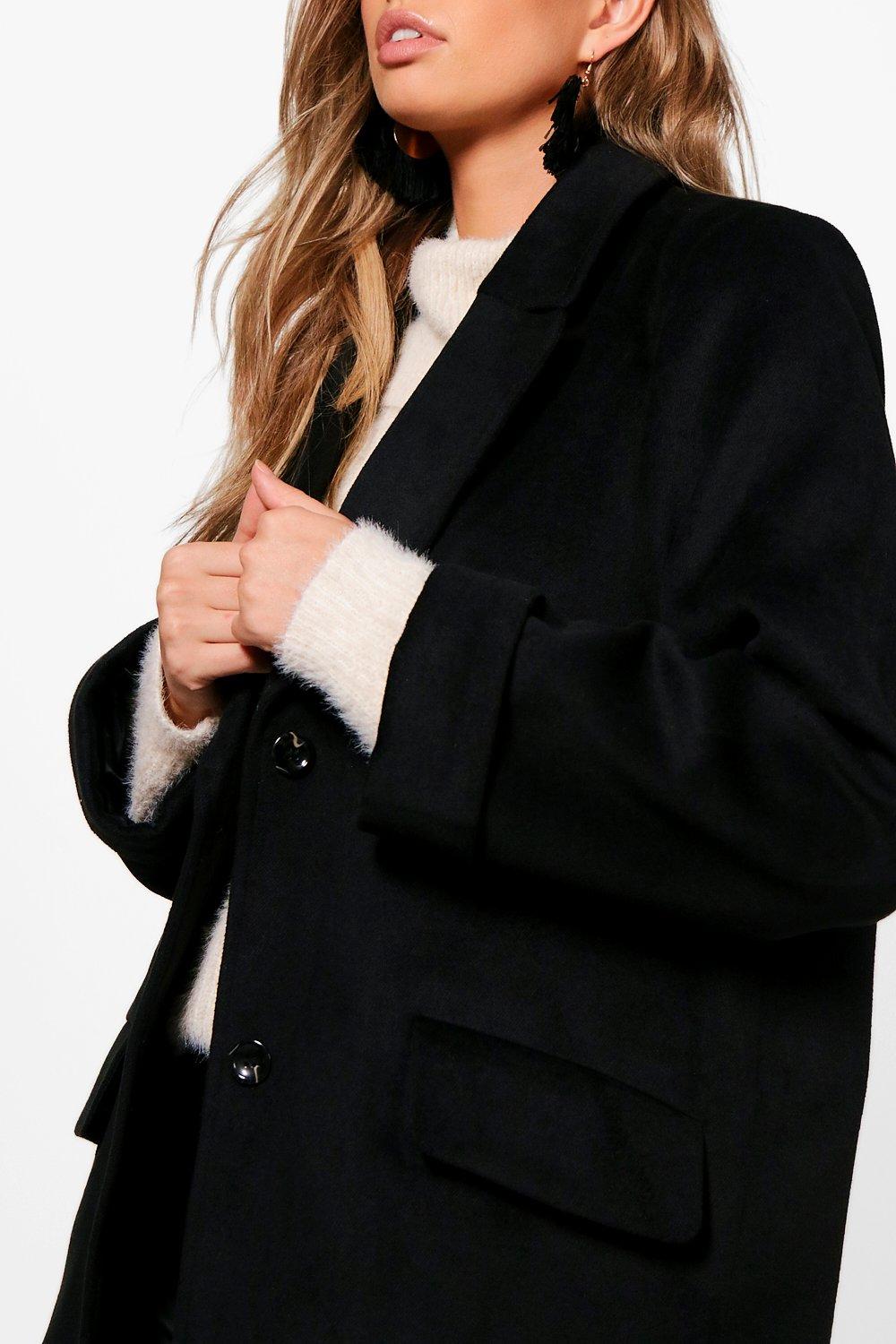 boohoo oversized coat