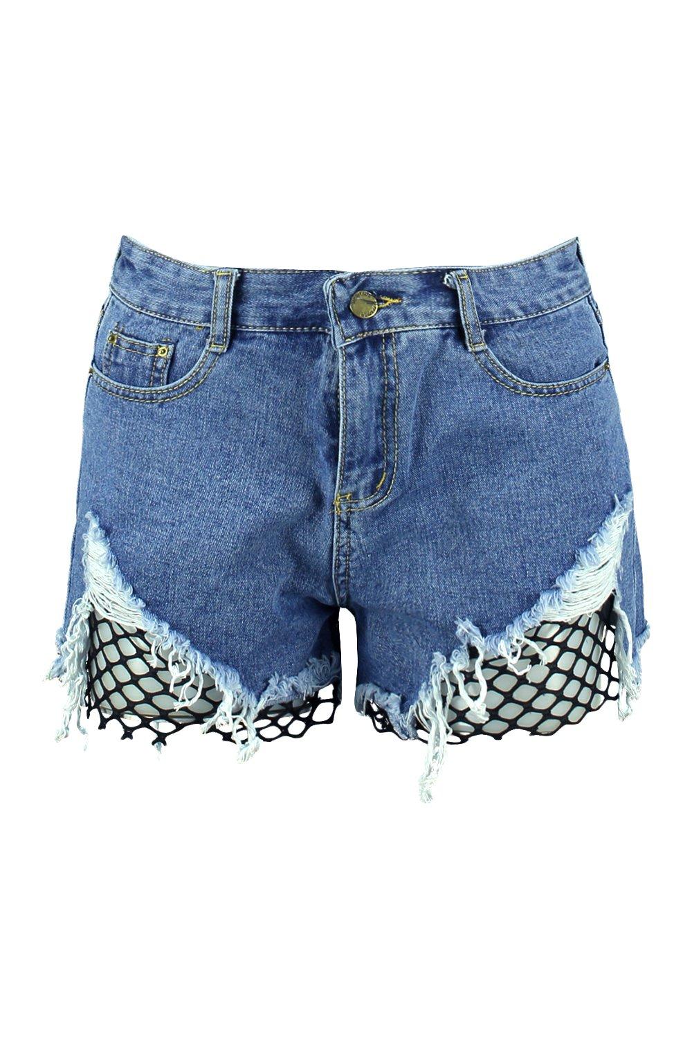 Fishnet jean shorts shop