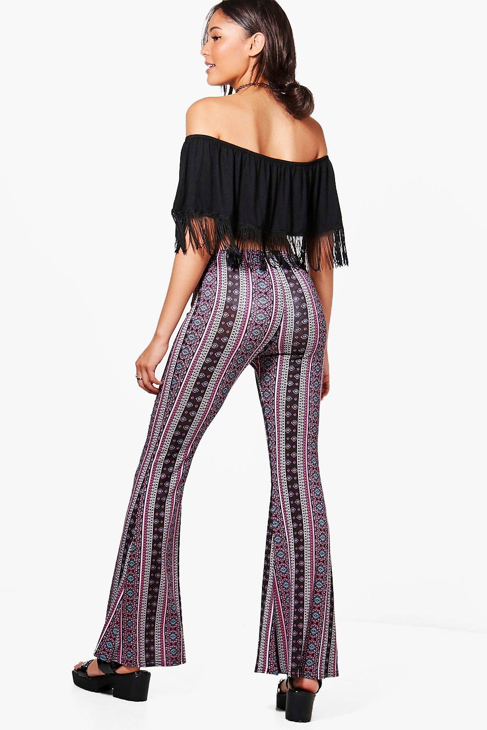 bohemian flared pants