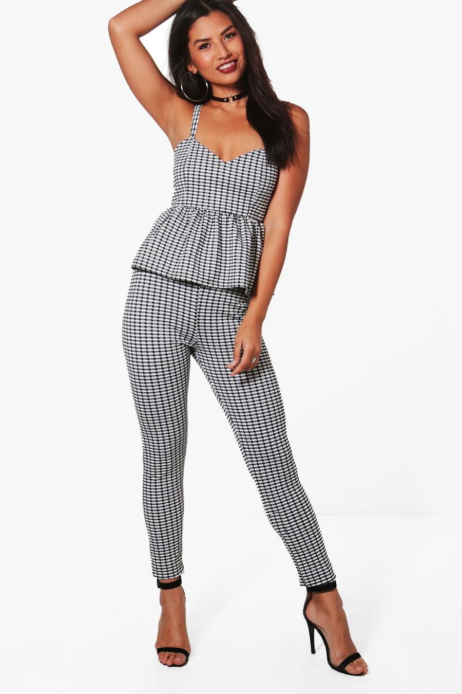 Millie Gingham Frill Crop & Trouser Co-ord image number 1