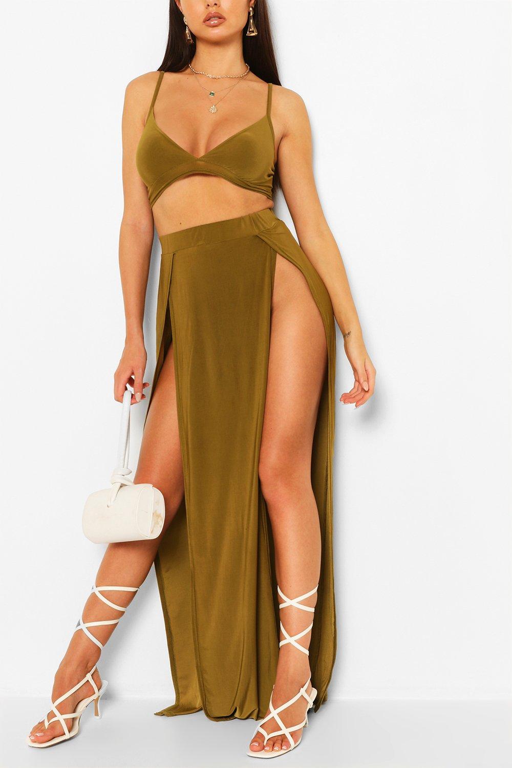 boohoo 2 in 1 maxi dress