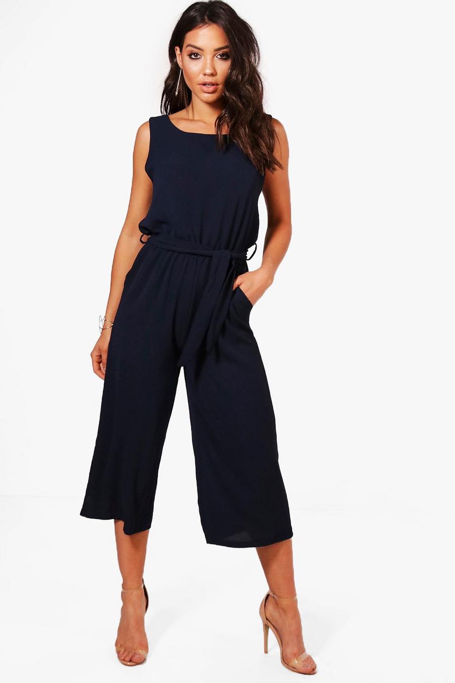 Navy Jumpsuit i culottemodell image number 1