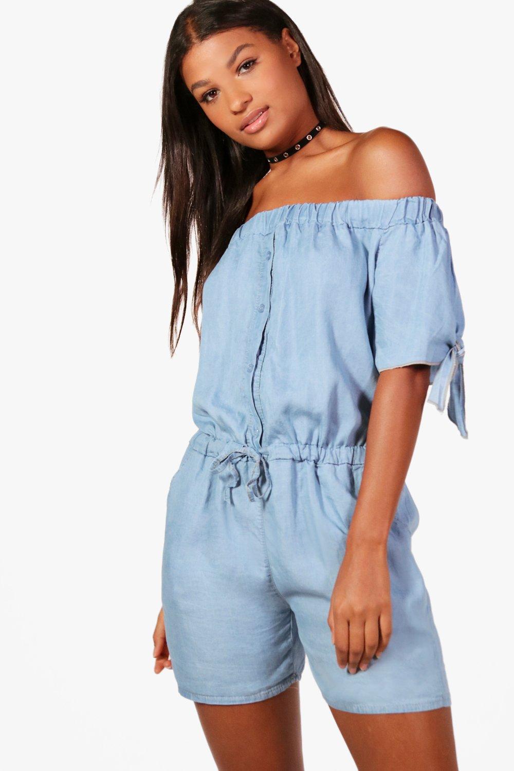 denim look playsuit