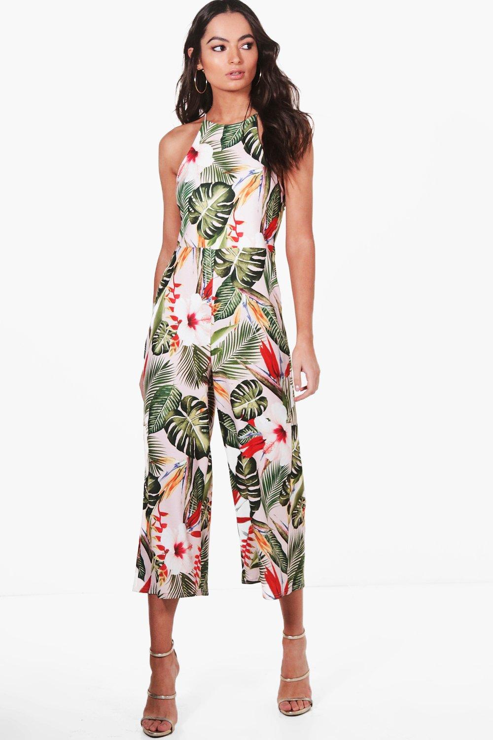palm print jumpsuit