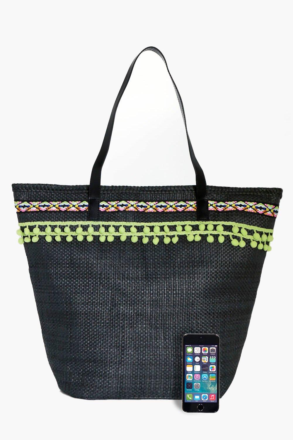 pom pom beach bag