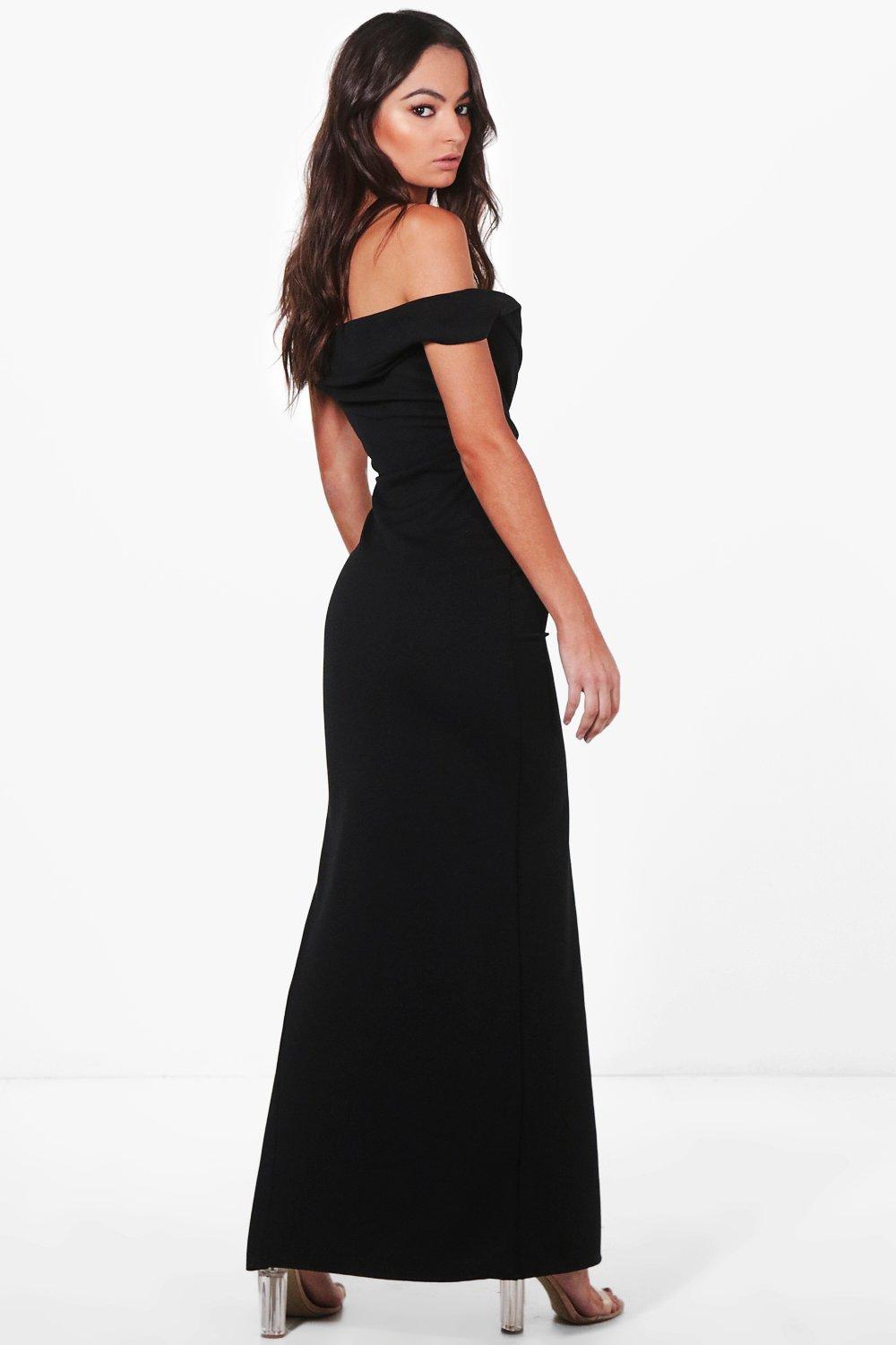 boohoo bardot maxi dress