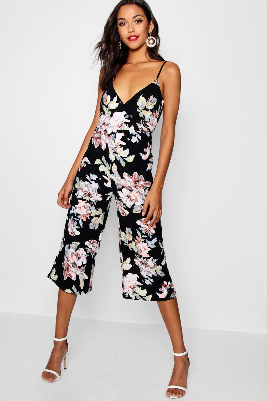 Floral Wrap Around Jumpsuit image number 1