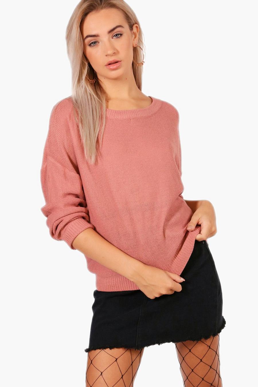 Rose Boxy Sweater image number 1