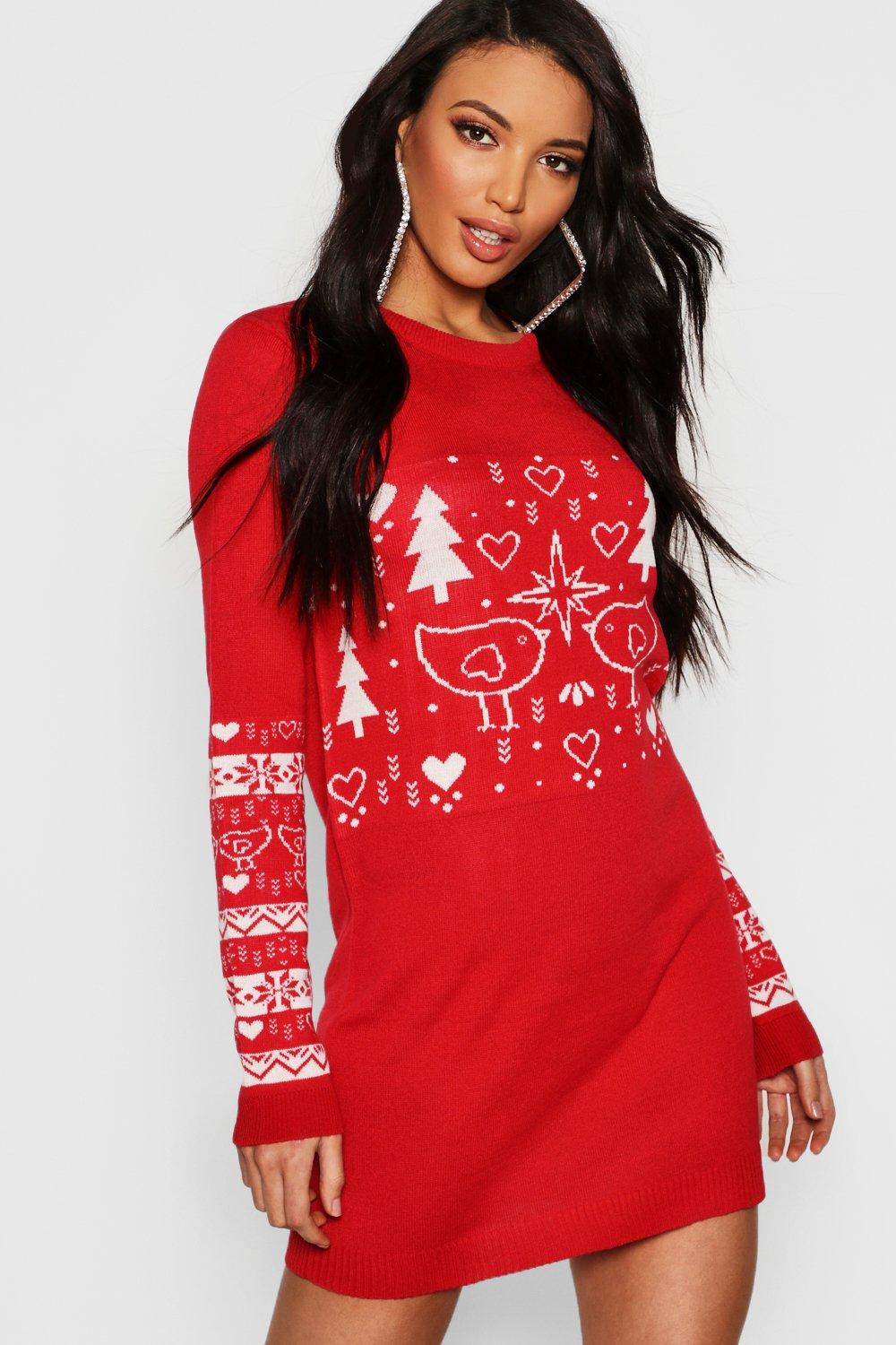 boohoo christmas jumper dress