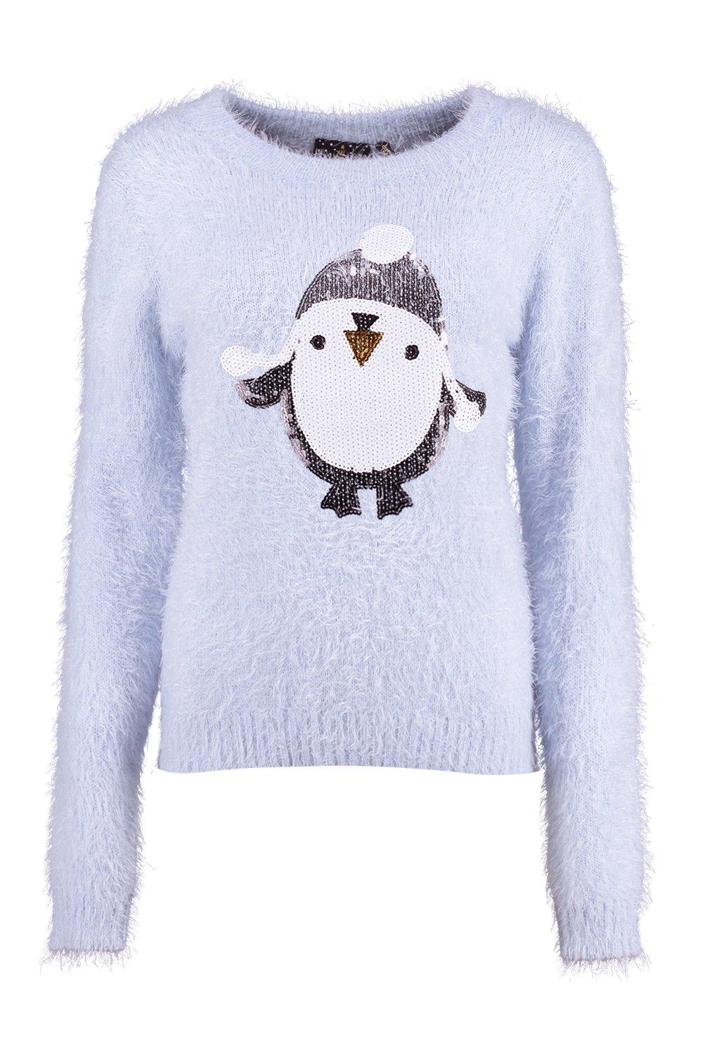 pale blue fluffy jumper