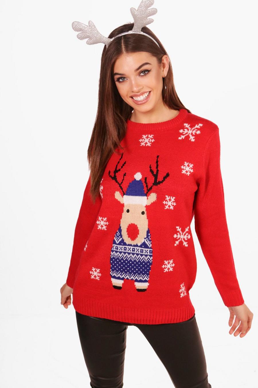 Pom Pom Christmas Sweater image number 1