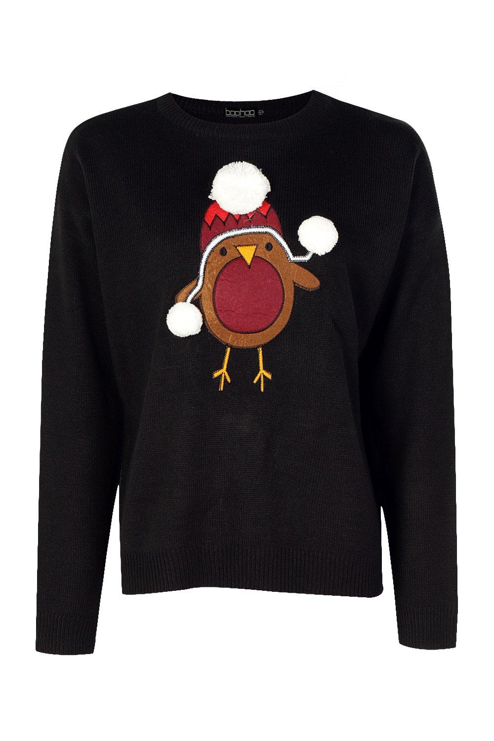 Ladies robin christmas jumper best sale