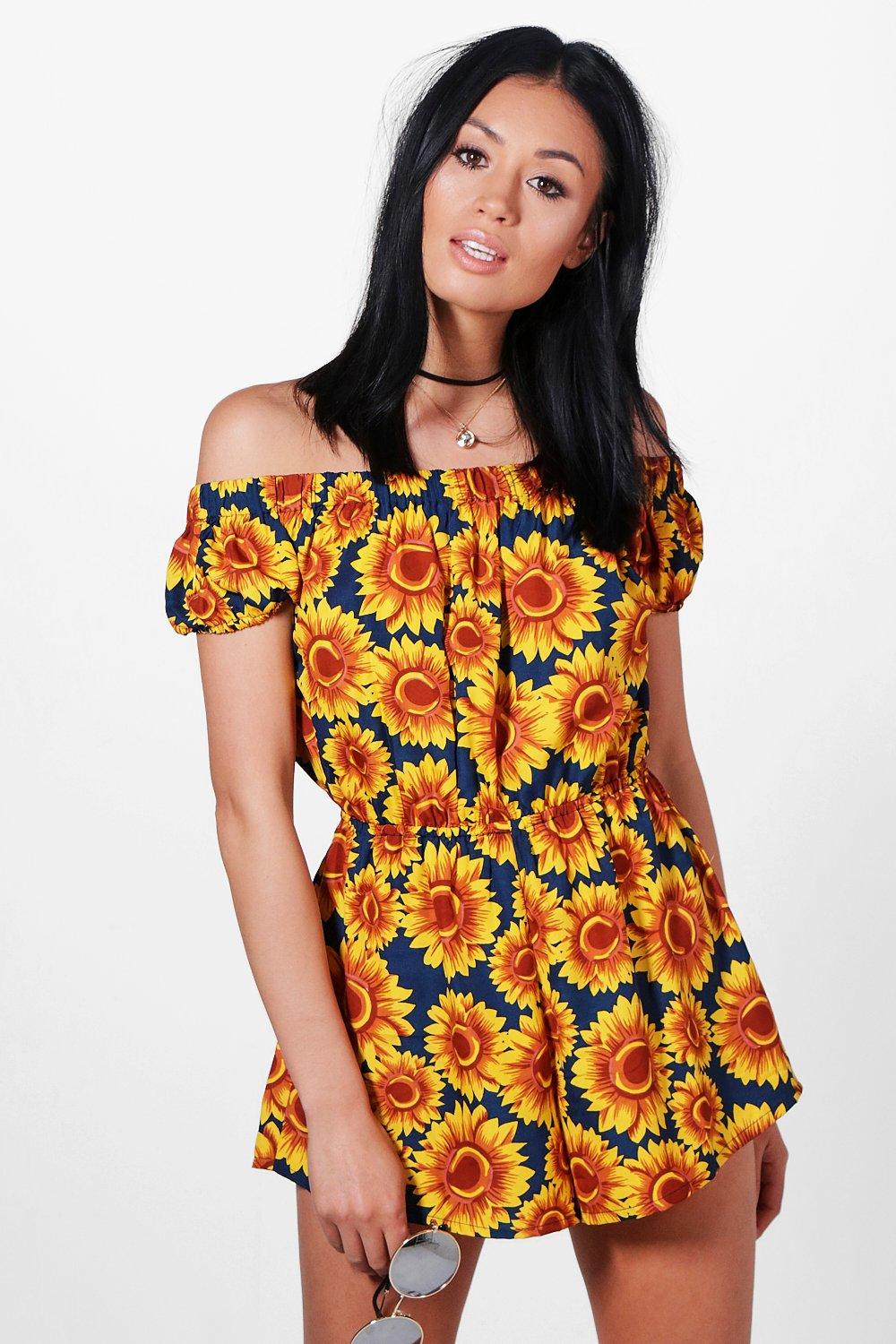 boohoo sunflower dress